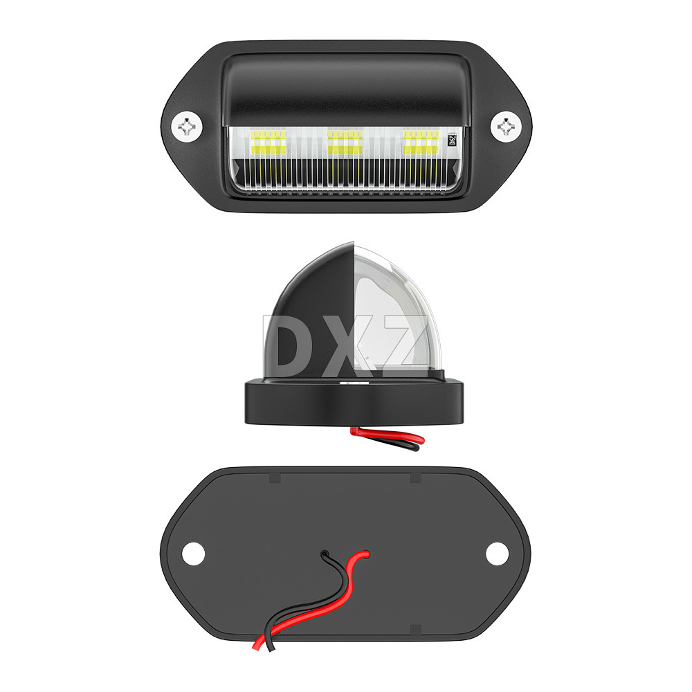 DXZ factory direct sale 6LED truck license plate light car truck bus trailer tail light side light 12-24V