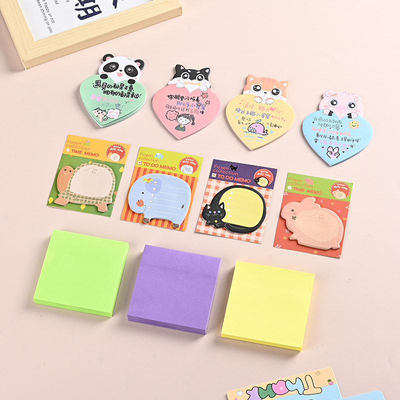 Customized Convenience Stickers, Simple and Colorfulful N-Time Sticky Notes, Ins Style Stickable Creative Note Pads, Customized
