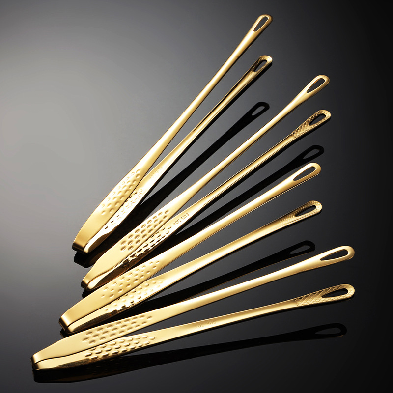 Ahn Korean style barbecue clip 304 stainless steel barbecue clip golden buffet strawberry clip lengthened bread clip forceps