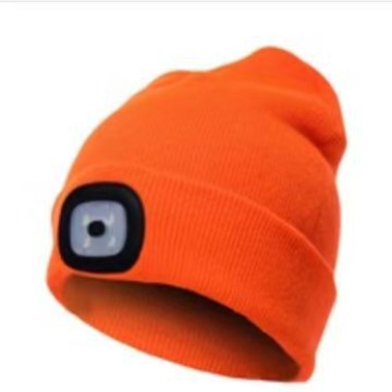 Source Manufacturer Knitted Hat Led Light Luminous Hat 4 Led Hat Light USB Knitted Hat with Light Hat with Led Light