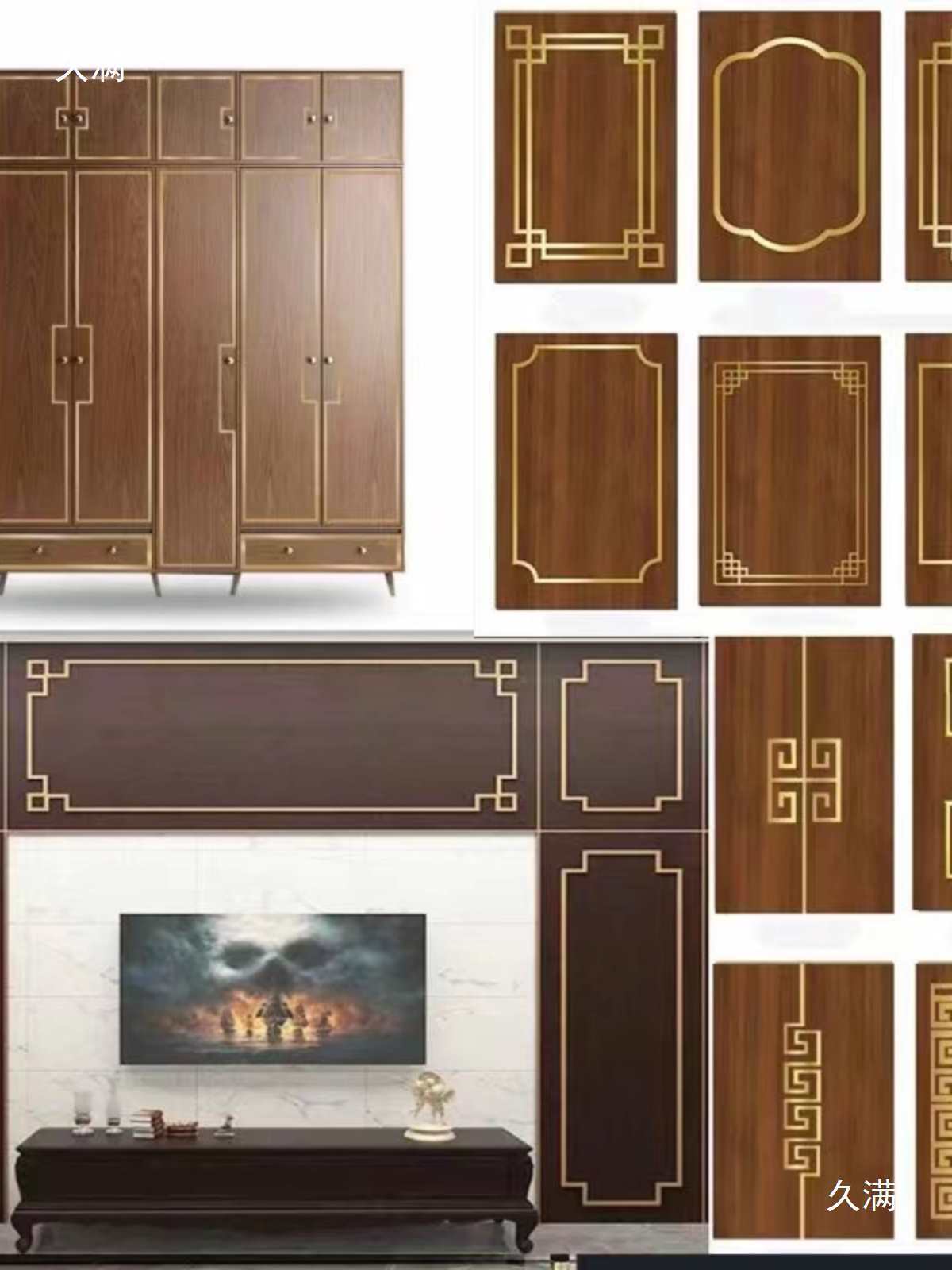 Stainless Steel Ceiling T-Shaped Strip Metal Integrated Frame Seamless Welded Wooden Cabinet Wooden Door Decorative Strip Corner Flower Line