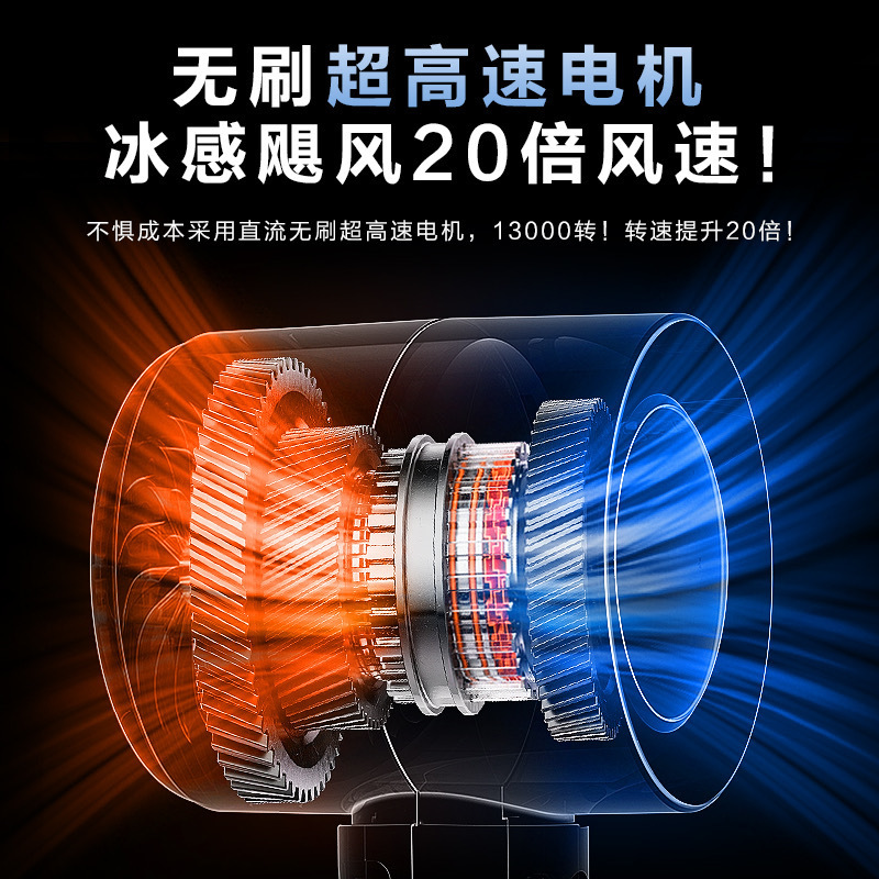 New 100-Speed High-Speed Handheld Fan USB Mini Portable Charging Turbine Small Fan Desktop Small Electric Fan