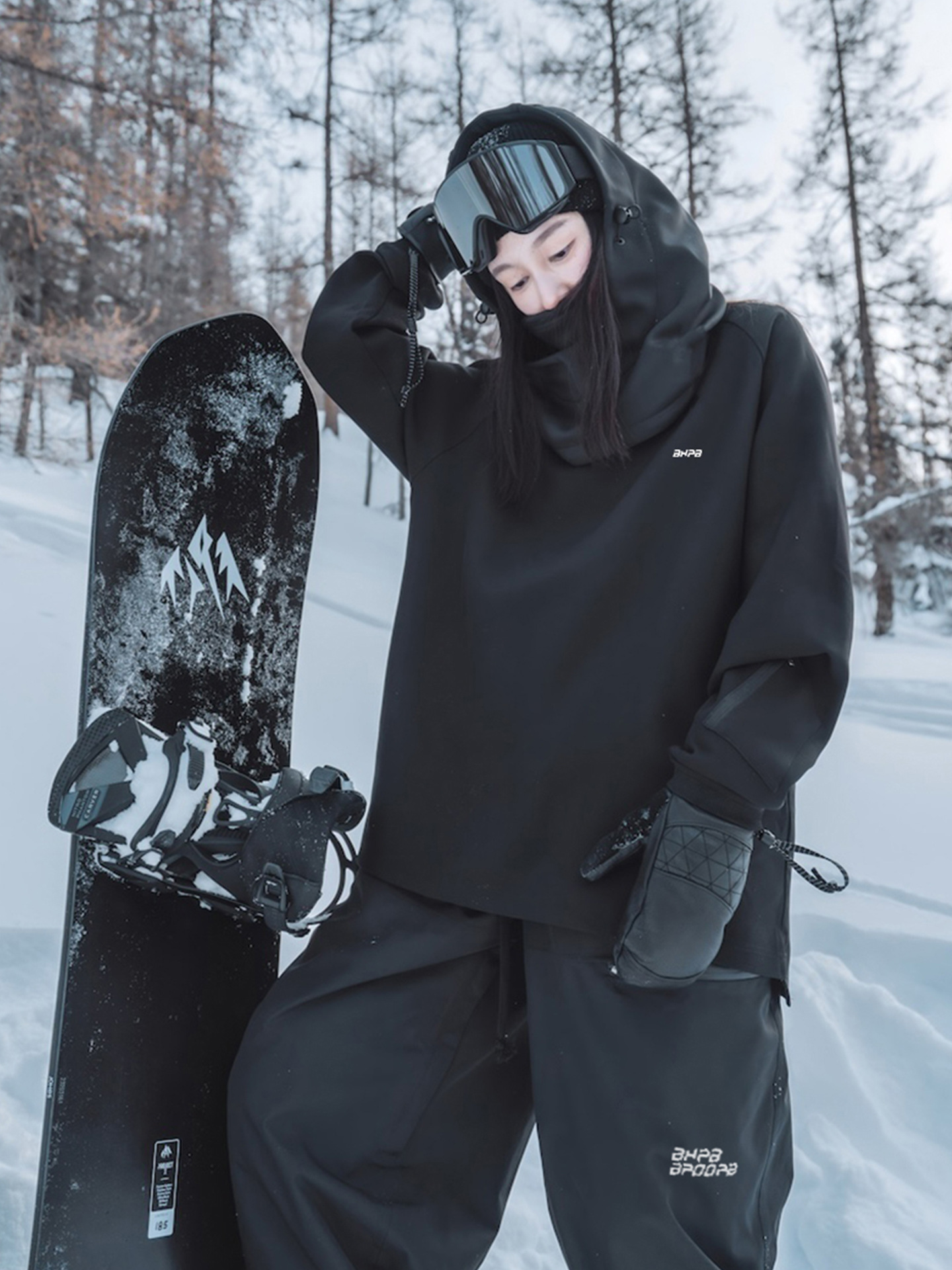 Bingdu [White Water-Repellent Sweatshirt] New Professional Indoor Ski Sweatshirt with Velvet Warm Sportswear Inside