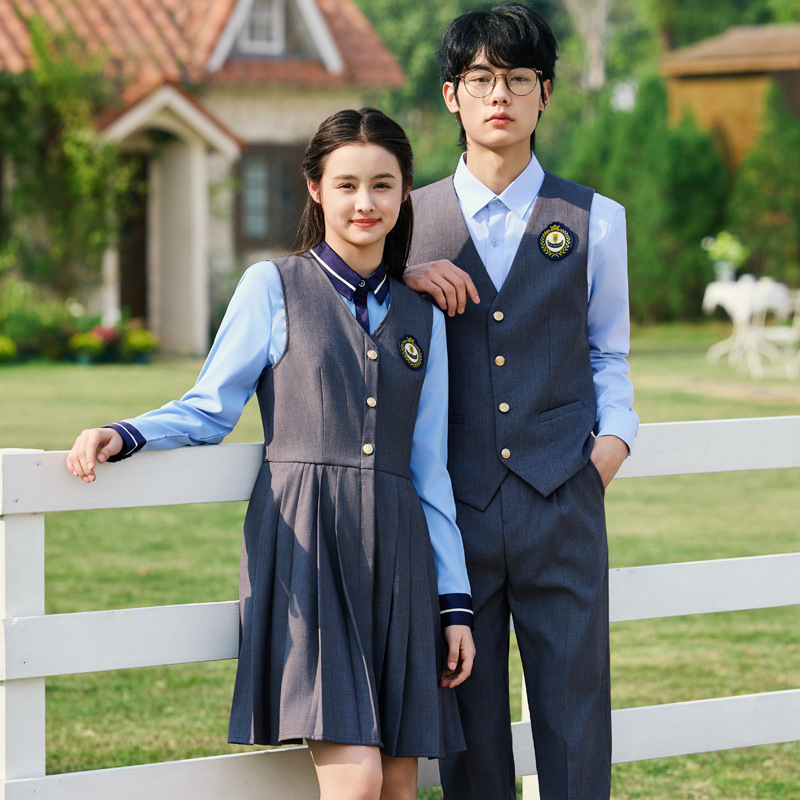 Summer Professional Dress Two-Piece Suit Preppy Style Jk Uniform Kindergarten Teacher Work Clothes Female Kindergarten Teacher Uniform