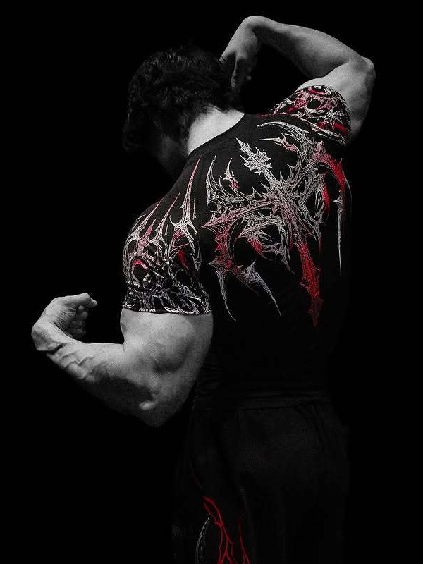 Breathedivinity2025 New Venom Fitness Short-Sleeved Sports Elastic Quick-Drying Tights for Men and Women