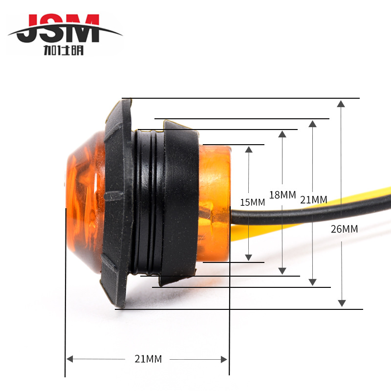 Jiashiming car 24vled signal light minivan side light indicator truck side light colorful side light trailer light