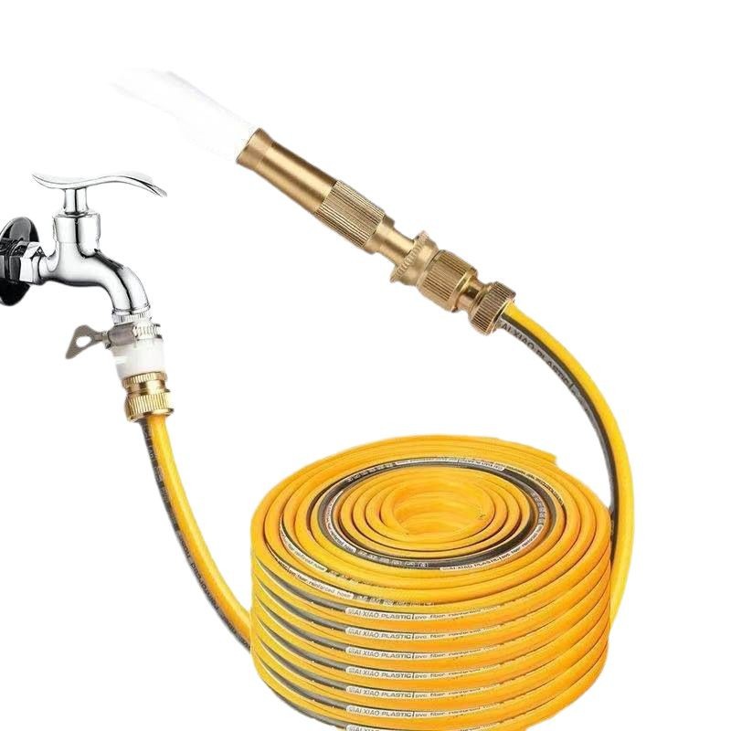 Factory Straight Hair High-Pressure Car Wash Water Gun Household Water Pipe Hose Watering Flowers Car Wash High-Pressure Water Gun Set Foreign Trade Exclusive Supply