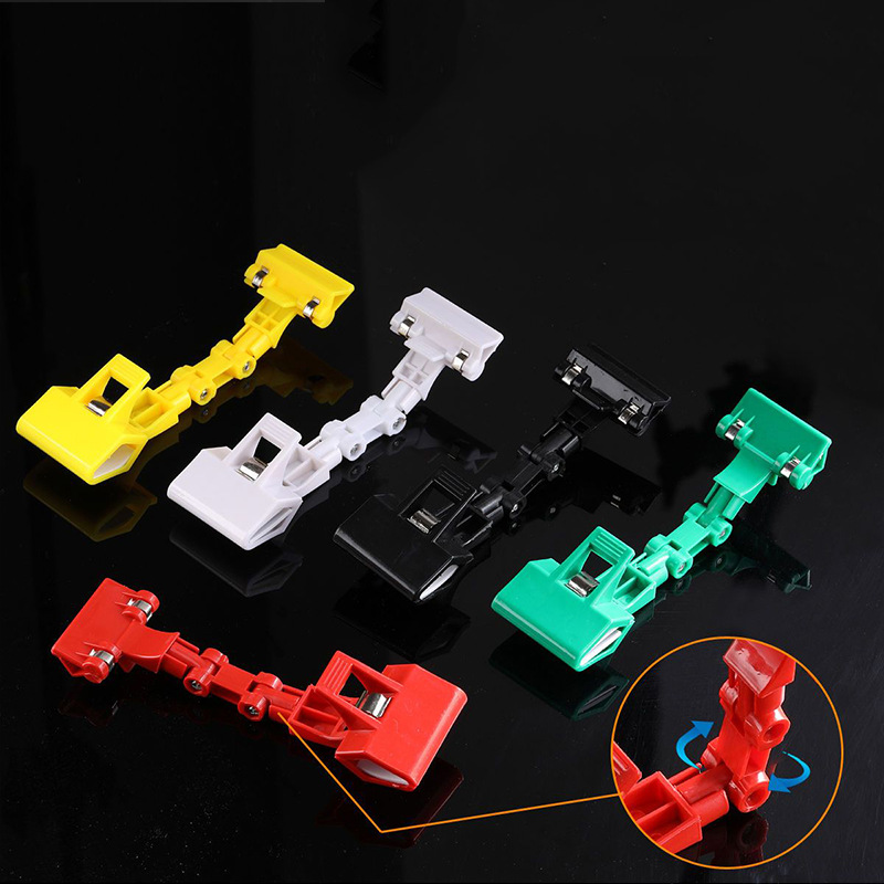 POP advertising clip explosive sticker crystal transparent double shelf price tag price tag universal mechanical thumb clip