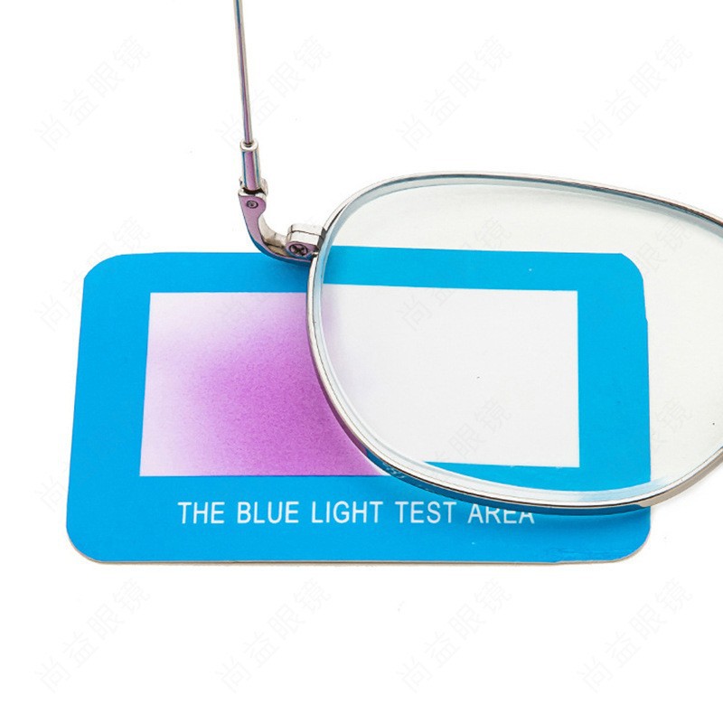 Glasses Blue Light Test Card English Blue Light Card Anti Blue Light Lens Test Card