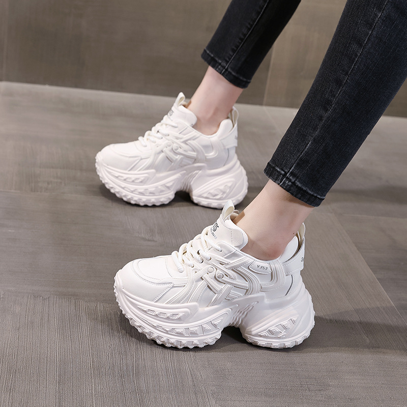 Sjn9131-81 Small Thick-Soled Inner Heightening Dad Shoes for Women 2025 Autum New Sports and Casual Shoes