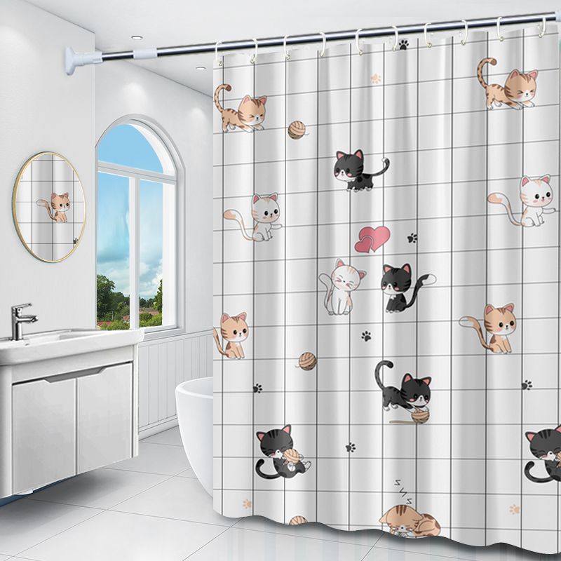 Isolation curtain bathroom shower curtain suit non-perforated partition curtain hanging curtain bathroom shower curtain factory wholesale