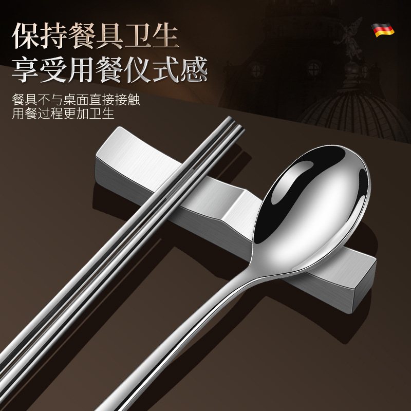 Stainless Steel Gold Chopstick Holder Hotel Tableware Commercial Dual-Purpose Chopstick Holder Chopstick Holder Chopstick Pillow Spoon Holder Spoon Holder
