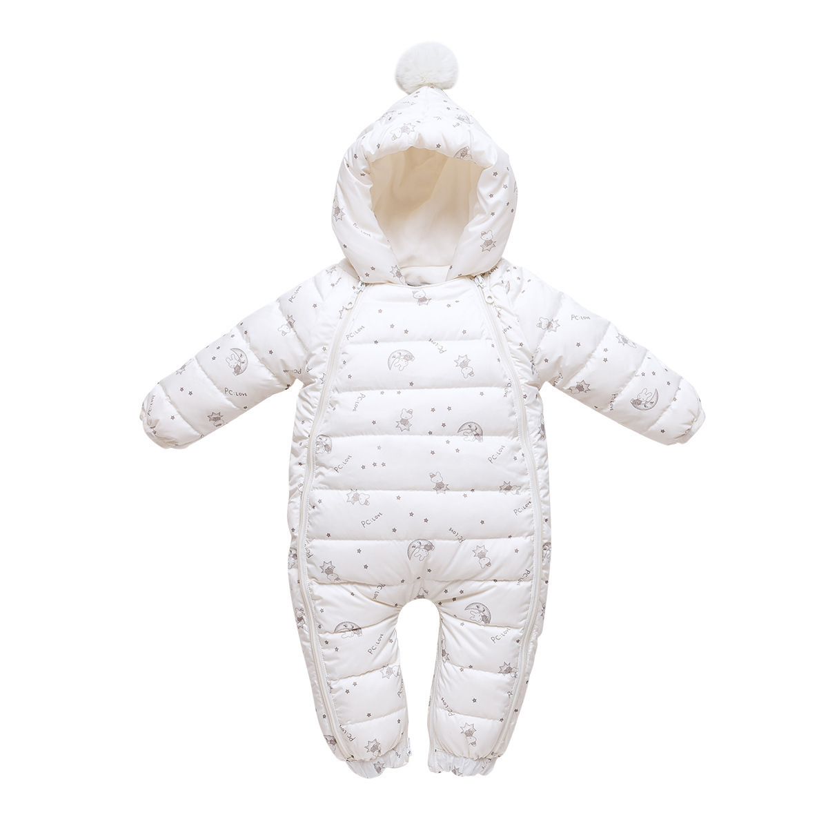 Baby's Down Jacket Winter Outfit Women's Winter Thickened Boys' Down All-in-one Climbing Clothes