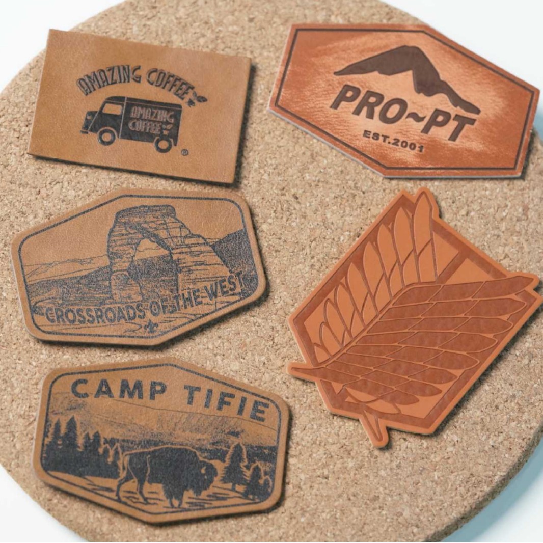 In-Stock Leather Trademark Logo Color-Changing Pu Leather Label Jeans Leather Label Decorative Patch Applique