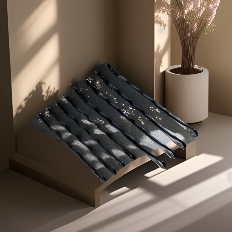 Black One-Word Hairpin Spray-Painted Edge Bangs Hairpin Invisible Headwear Wavy Hair Fixed U-Shaped Clip 10 Cards