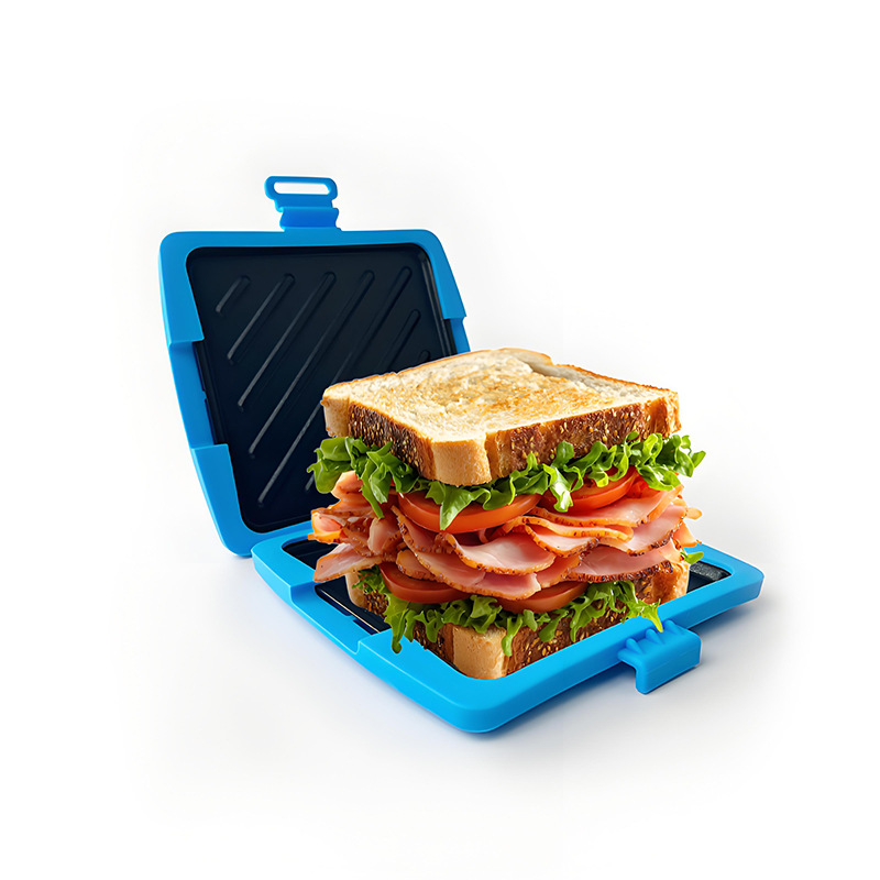 Cross-Border Hot-Selling Microwave Grill Microwave Oven Special Baking Pan Toast Sandwich Baking Pan with Butter Knife