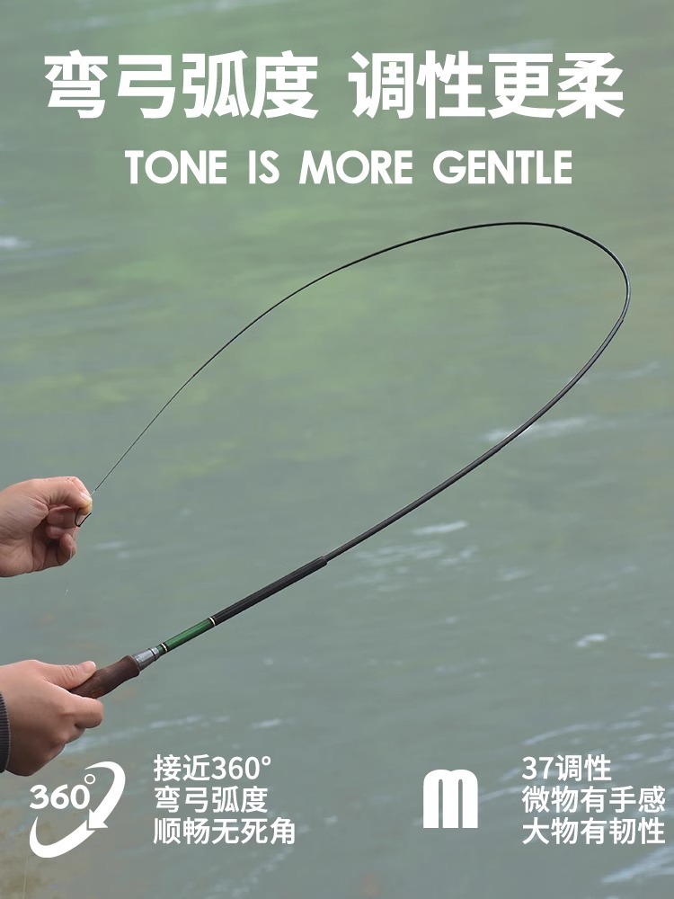 Fishing Rod Set, Short Section Mini Rod for Small Fish, Ultra-Light and Ultra-Fine Rod, Convenient Rod, Stream Rod, Micro Rod, Pen Rod