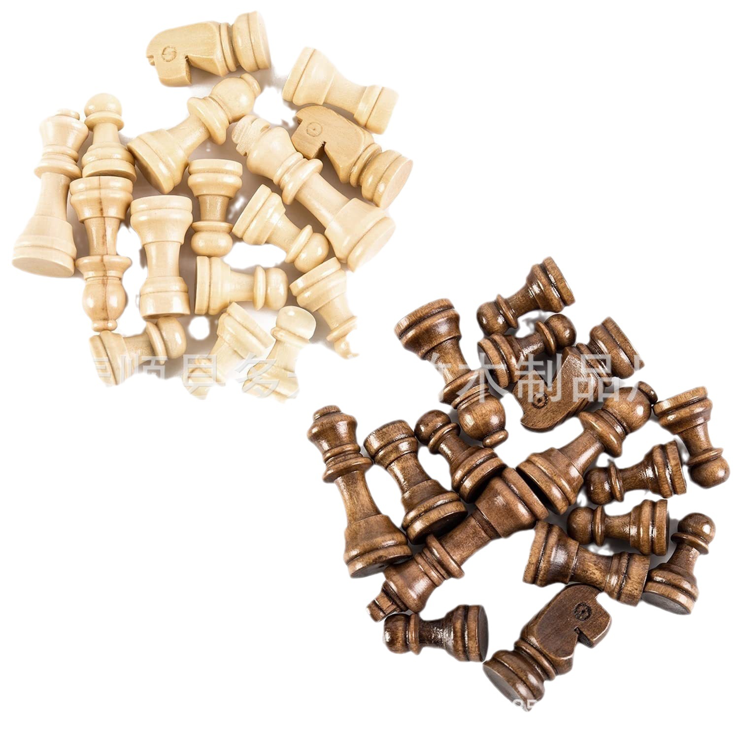 Cross-border direct supply chess game chess multi-function black and white chess three-in-one wooden chess pieces foldable