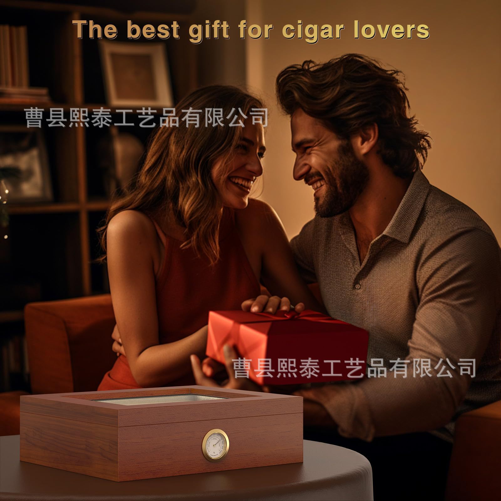 Wooden Cigar Humidor Wholesale Transparent Cover Wooden Cigar Storage Box Solid Wood Cigar Collection Box Factory Direct Supply