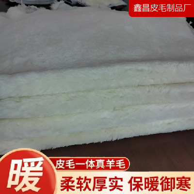 Manufacturer's Fine-Bristled Genuine Fur Whole Goatskin Goatskin Block Sheep Sheared Velvet Shoes with Fur Integrated Wool Lining Leather