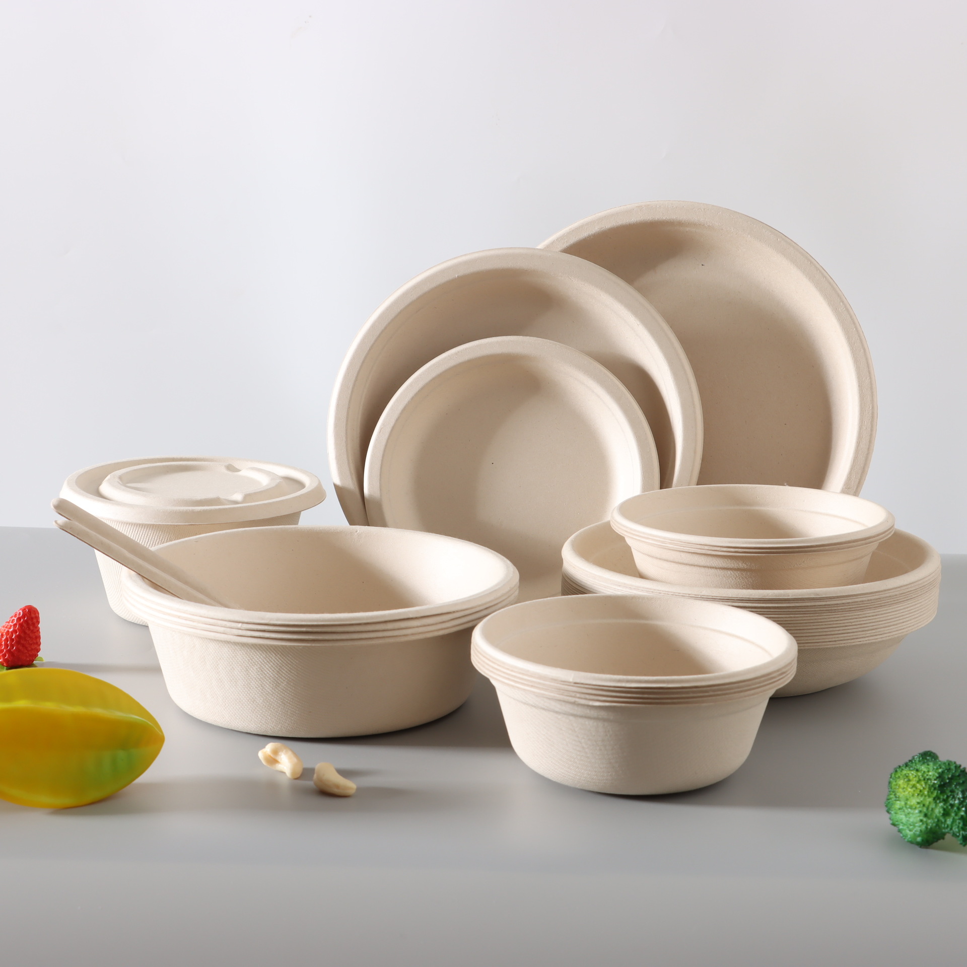 Одноразовая бумажная чаша, пищевого класса, для барбекю, утолщенная, биоразлагаемая