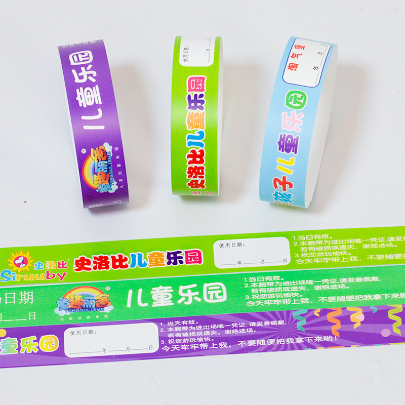 Ticket Bracelet, Disposable Bracelet Customization, Synthetic Paper Wrist Strap, Ticket Bar Identity Entry Identification Strap