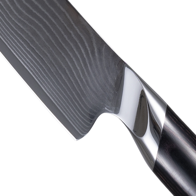 Amazon Spot Wholesale Damascus Pattern Chef's Knife Western Cuisine Chef's Knife Kitchen Knife Santoku Knife Multi-Purpose Knife