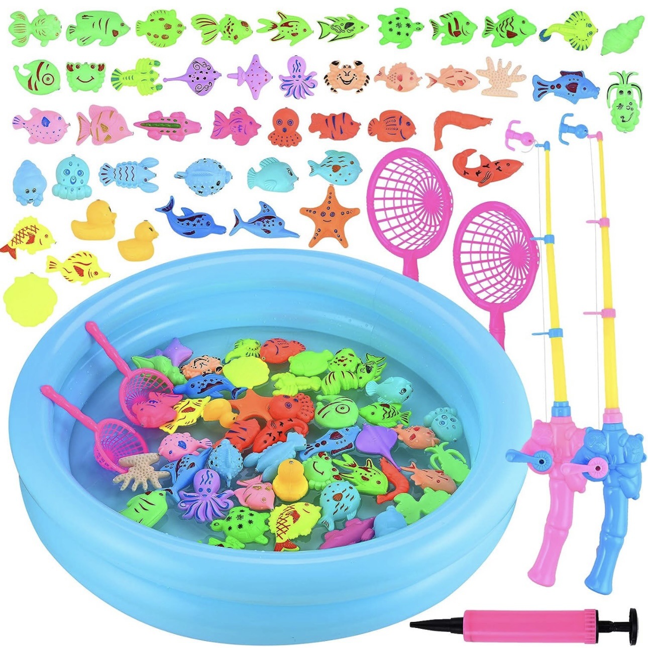 Набор игрушек для рыбалки для детей квадратный стенд развивающая игра для малышей с магнитными рыбами