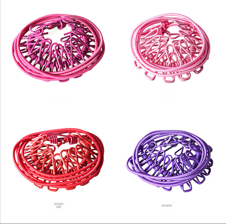 12-Clip Invisible Clothesline, Indoor No-Drill Installation, Outdoor Travel, Hotel Portable Drying Tool, Retractable Clothesline