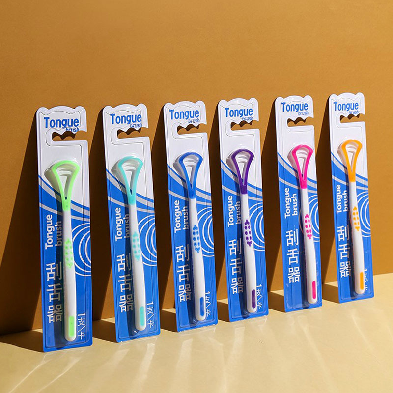 Tongue Coating Brush Tongue Scraper to Remove Bad Breath Tongue Coating Cleaner Portable Cleaning Tongue Coating Remover Silicone Tongue Scraper