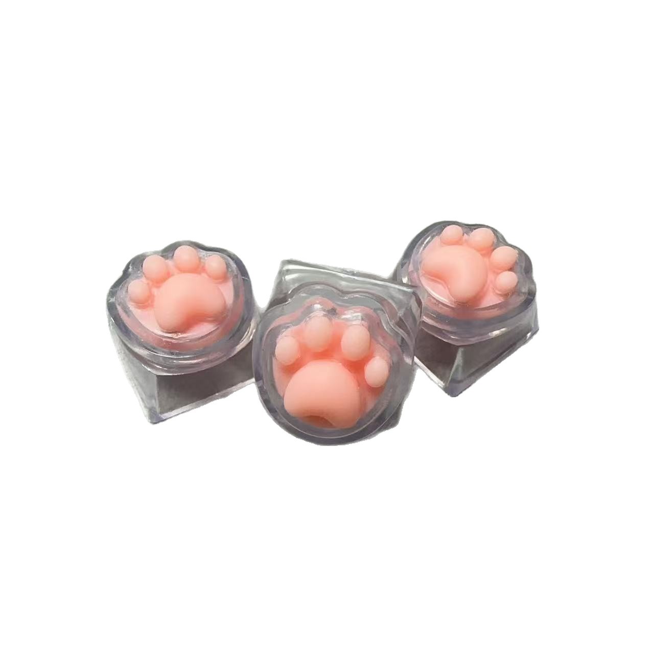 Xda Multi-Color Keycap Abs Cap Pc High-Transparency Cap Round Cap m Bean Cat Head Cap Bear Cap Heart Cap Cat Claw Silicone Cap