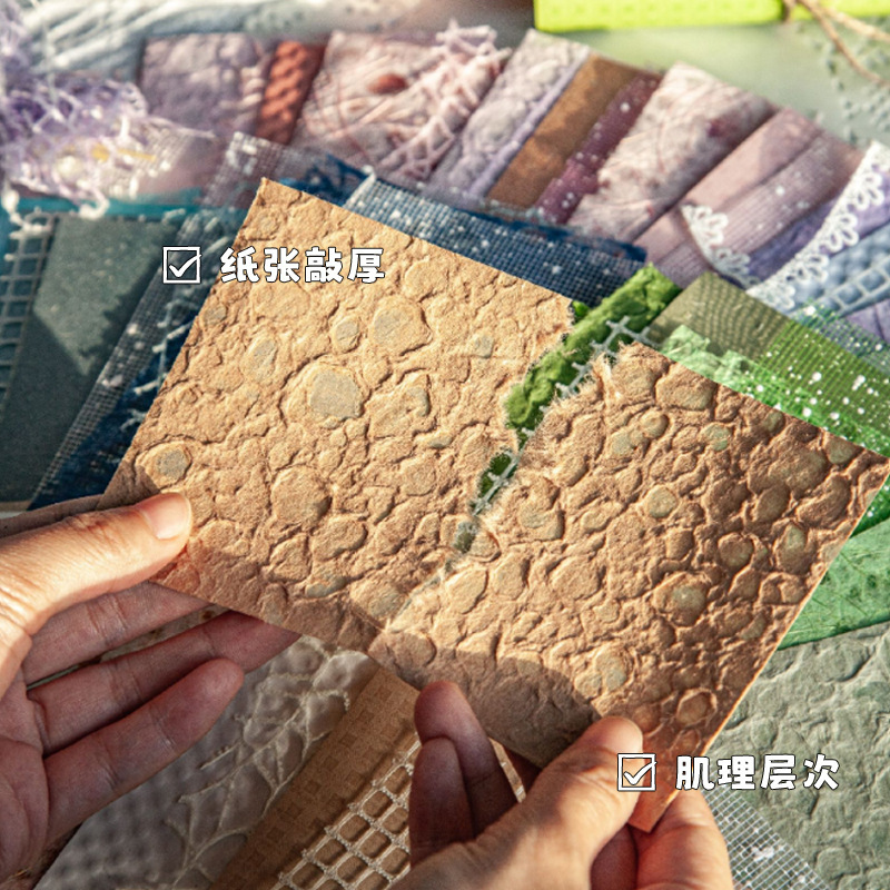 Retrostory Cloud Yarn Retro Base Decorative Background Paper Material Kit DIY Handmade Journal Material Paper