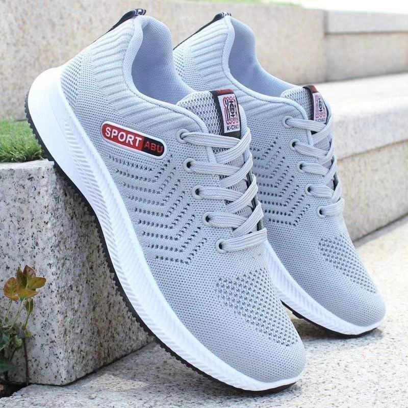 Spring New Men's Shoes, Fly Woven Breathable Casual Shoes, Sports Shoes, Middle-Aged and Elderly Men's Shoes, Comfortable Dad Shoes, Cross-Border Foreign Trade