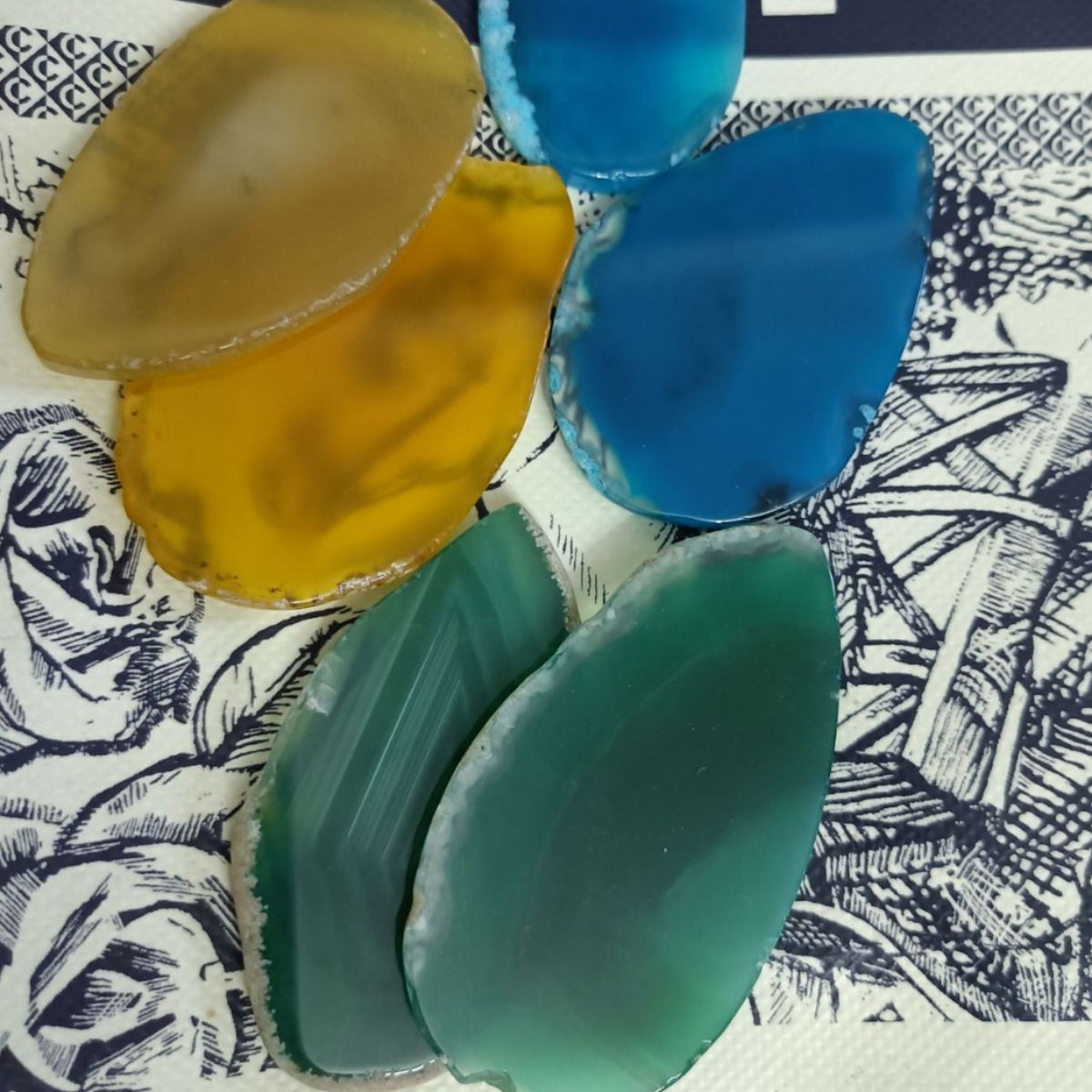 impulse wholesale natural agate piece original stone coaster landscape piece wedding diy ornaments pendant water drop shape