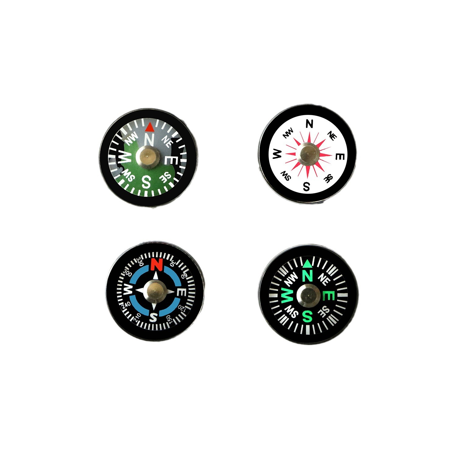 Outdoor Mountaineering Camping Micro Compass North Plastic Precision Mini Compass Outer Diameter 18mm Compass