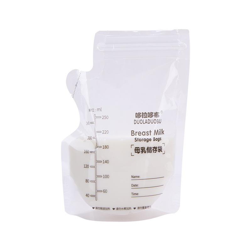 Doraemon milk storage bag breast milk preservation bag 250ml milk storage bag disposable frozen preservation milk bag