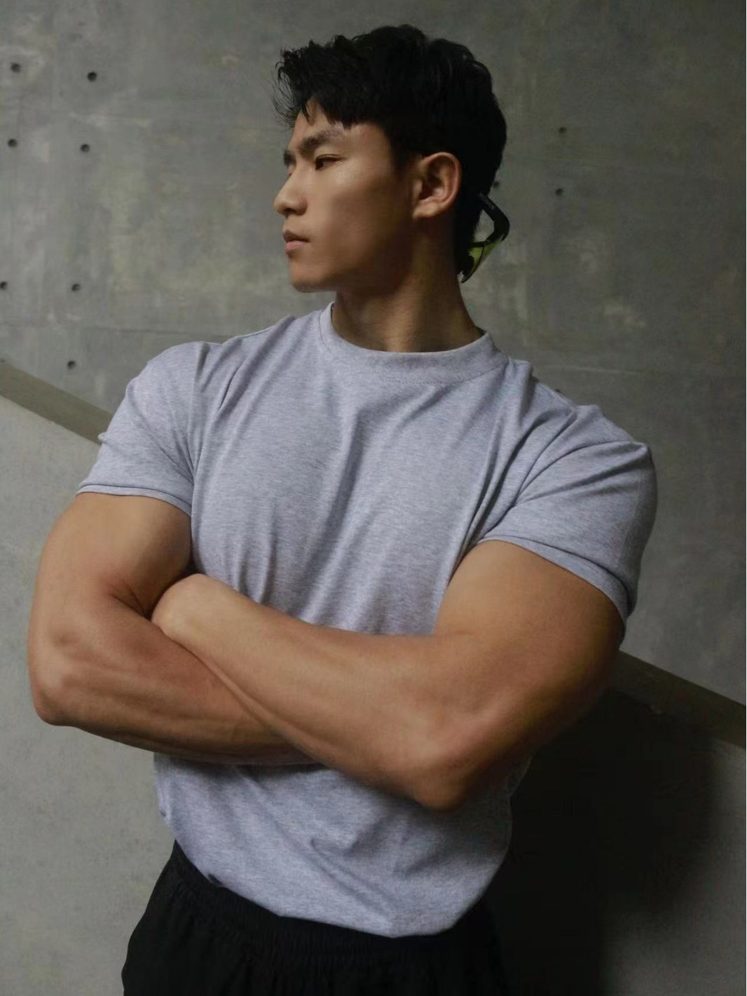 2025 new 230g heavyweight Solona crew neck men's short sleeve training fitness outdoor T-shirt slim fit