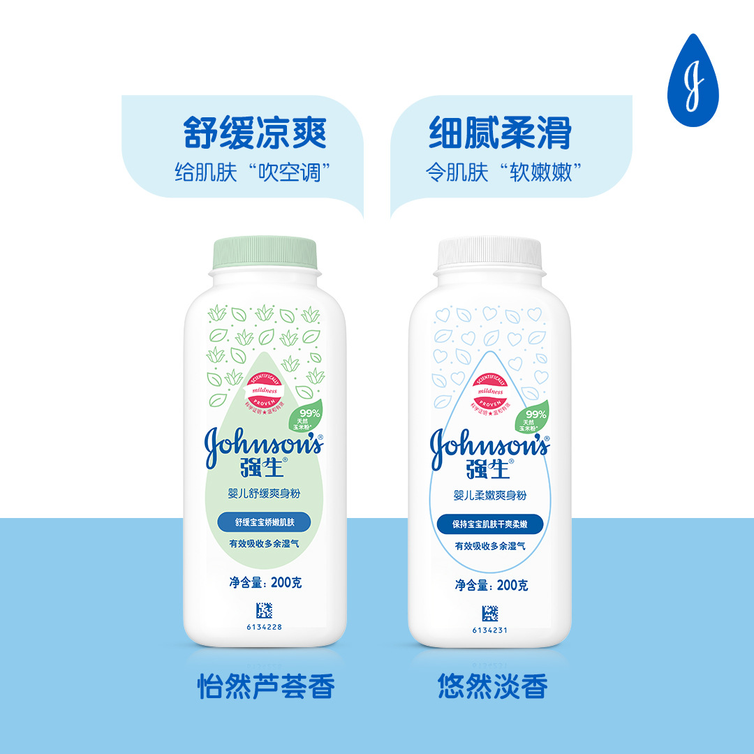 Johnson & Johnson Baby Powder Newborn Children Baby Prickly Heat Powder Cool Soothing Powder New Upgrade