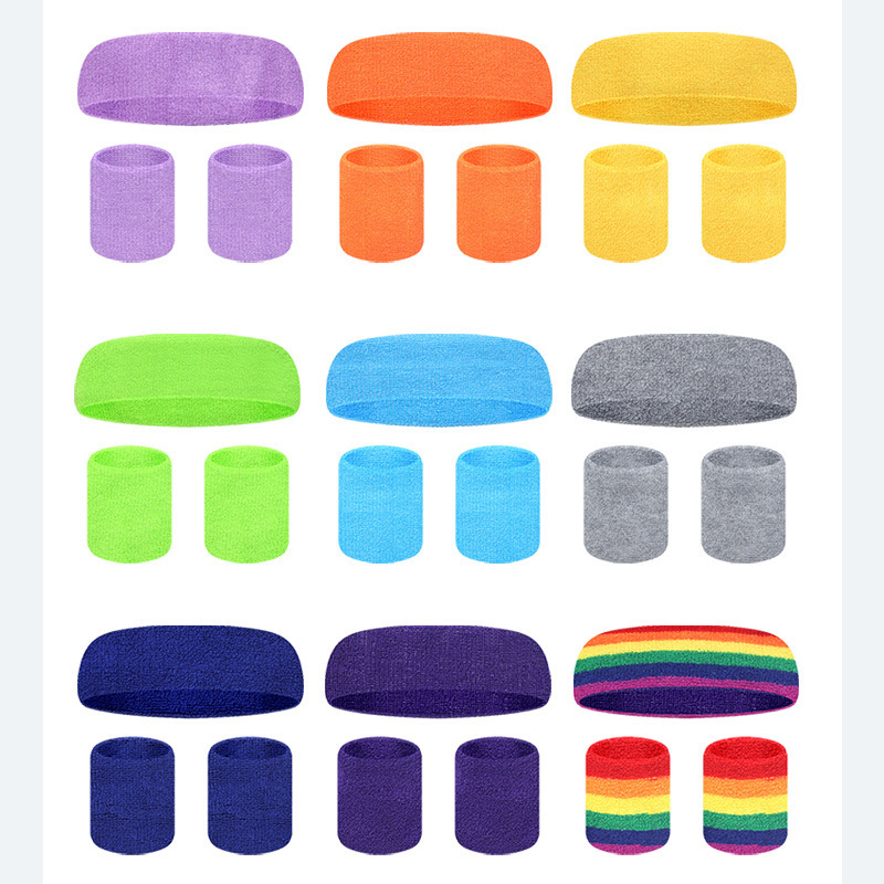 Cross-border Sports Headband Sweat-absorbent Headband Knitted Towel Hair Headband Basketball Fitness Running Yoga Antiperspirant Headband