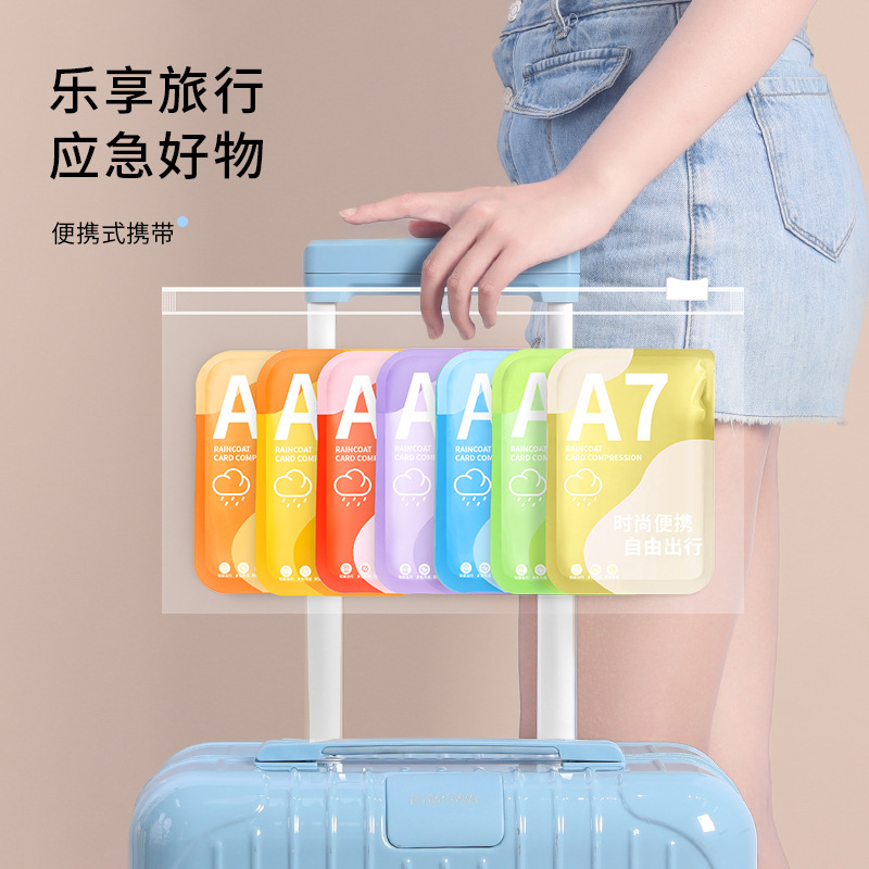 Disposable Card Raincoat Thickened Long Travel Scenic Drifting Full Body Rainstorm Protection One-piece Poncho Portable Compression