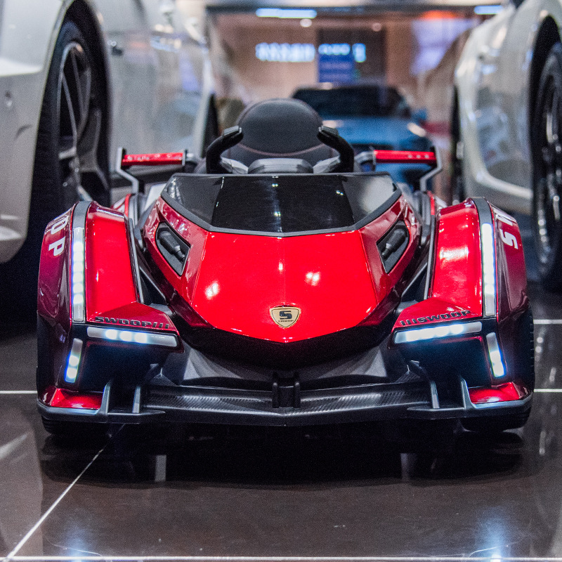 Children's electric car four-wheel with remote control baby toy car male and female children can sit four-wheel drive swing battery car