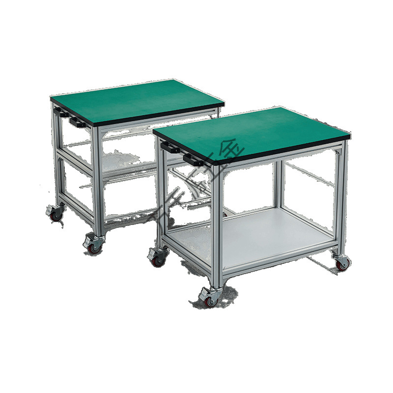 Aluminum Alloy Profile Anti-Static Trolley Workbench Workshop Movable Turnover Cart Laboratory Table Packaging Table