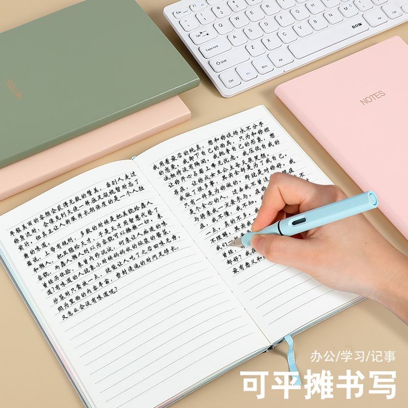 Amazon's Best-Selling Morandi Color Skin-Like Leather A5 Notebook for Students to Record Their Studies, High-Looking Softcover Notebook