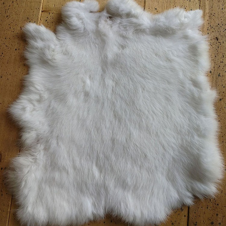 Factory Direct Sales Rabbit Skin Whole Rabbit Fur Knee Pad Clothing Liner Accessories Home Furnishings Photography Props Cooked Rabbit Fur