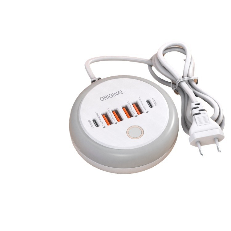 Cross-border High-power 6USB Power Strip Household Socket Anti-overload Row Multi-function Socket Charging Power Strip