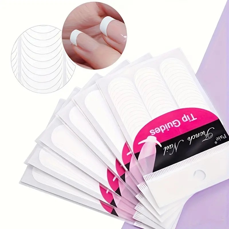 Manicure Supplies, French Nail Stickers, Smile Stickers, 3-in-1 Round Stickers, White Nail Stickers, Factory Direct Sales