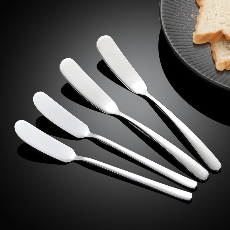 Butter Knife 304 Stainless Steel Butter Knife Butter Knife Spread Jam Bread Cheese Knife with Hole Spatula Export