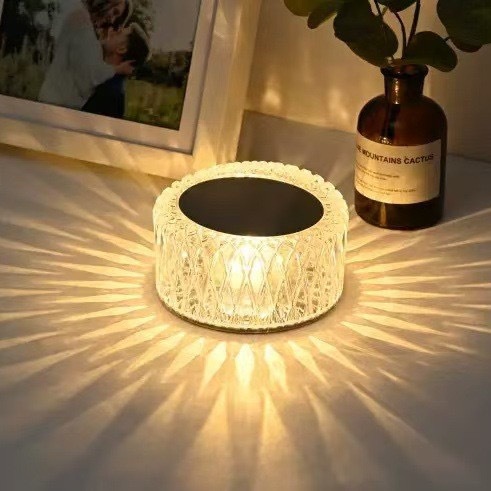Induction Table Lamp Wholesale Modern Simple Crystal Rose Night Light Atmosphere Bedroom Bedside Touch Night Light