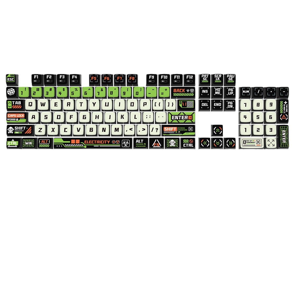Cross-border Hot Sale Doomsday Hengkong Theme Keycap SA Height Four-sided Transparent PBT Thermal Sublimation customized Keyboard Keycap
