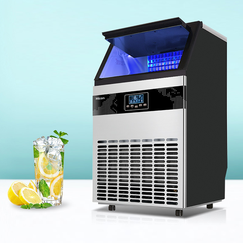 Wellcome Ice Machine Commercial Milk Tea Shop Ktv Bar Drink Shop Medium and Large Fully Automatic Ice Cube Machine